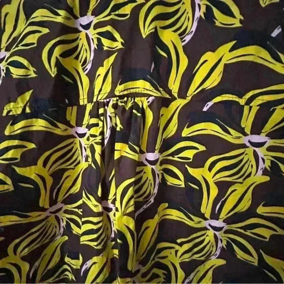 UNITED COLORS OF BENETTON floral print blouse size large yellow - Picture 8 of 11